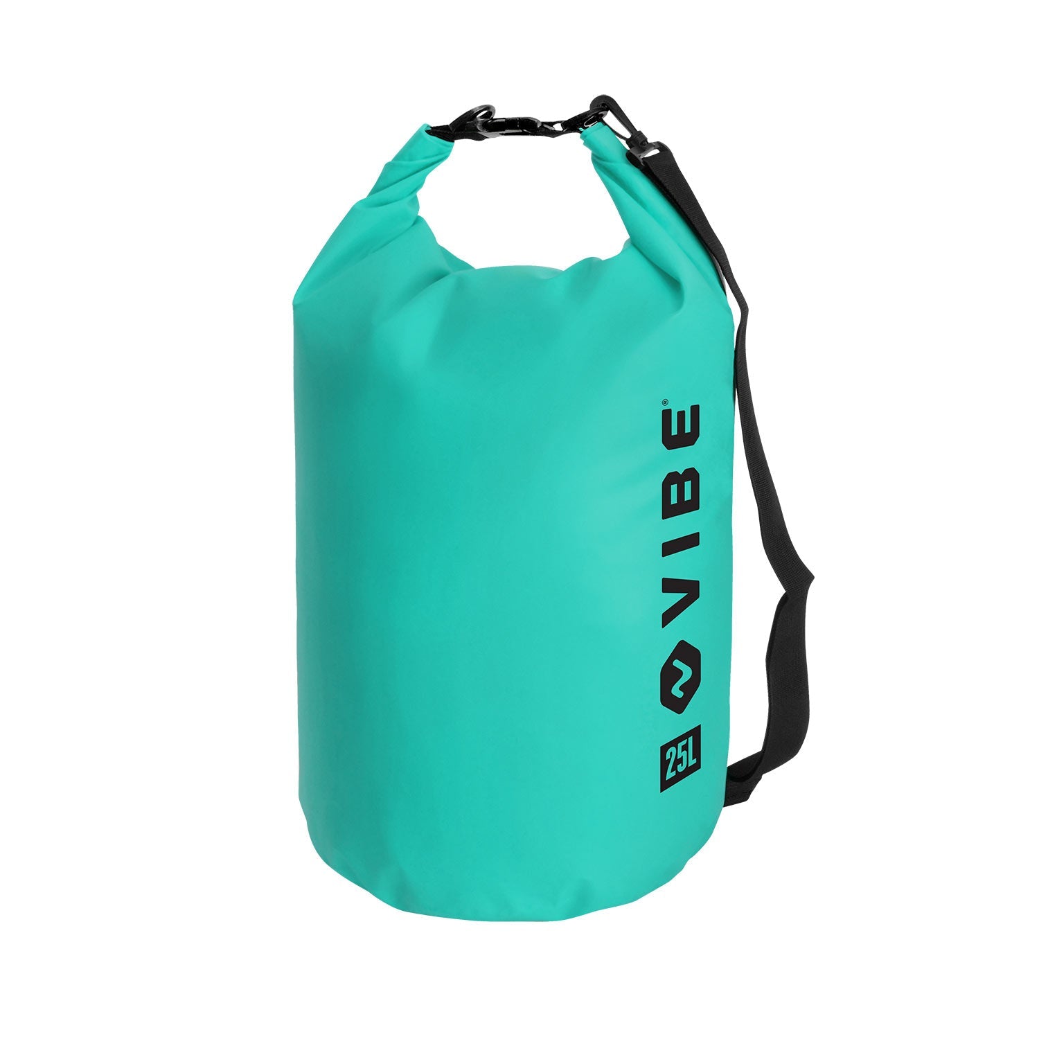 Vibe 25l Caribbean blue roll top dry bag with sling