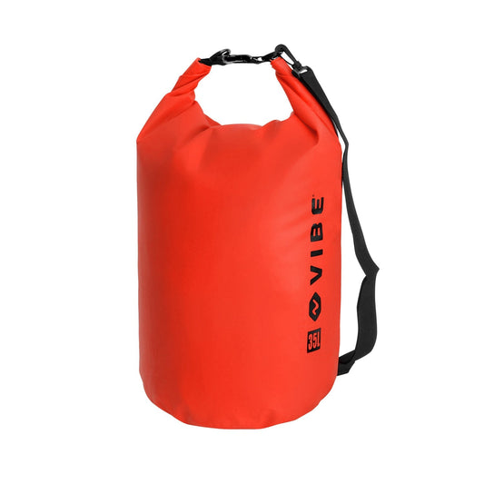 Vibe 35l Tsunami Red roll top dry bag with sling