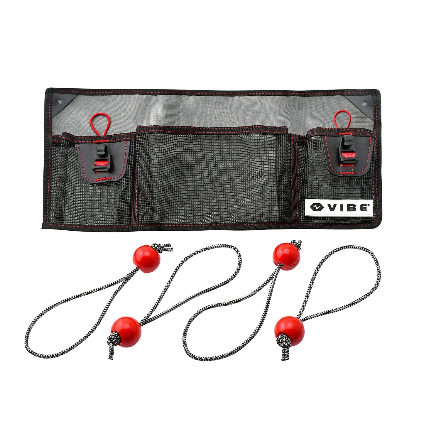 Vibe 3 pocket mesh organizer with 2 small pockets and 1 large pocket