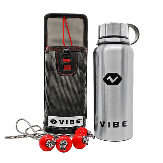 Vibe Mesh bottle holder with stainless steel bottle